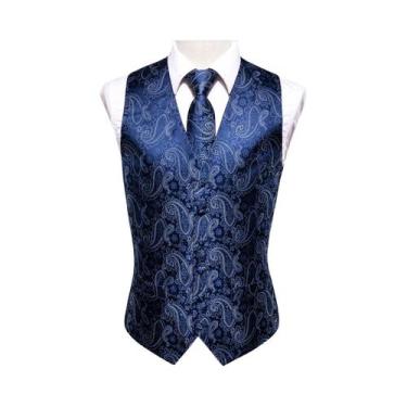 Imagem de Colete De Casamento Masculino Com Estampa Paisley Floral, Conjunto De 