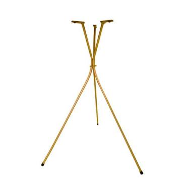 Imagem de Base Tripé de Mesa Pé Palito Dourado 60cm Pé Mesinha Bistrô Lateral De