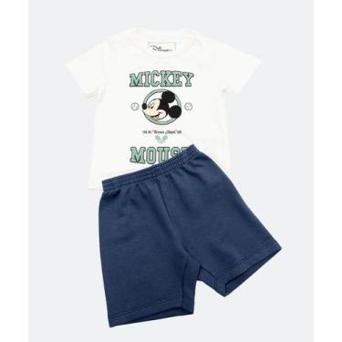 Imagem de Conjunto Infantil Mickey Disney Tam 1 a 3 Azul-74046, Off white, Azul,