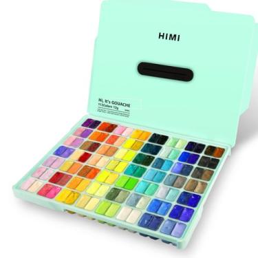 Imagem de Kit de Tintas Guache ABEIER HIMI 112 Cores 12 g Portátil