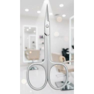 Imagem de Tesoura para Cutícula Aço Inox Curva 9cm Profissional - Congratulation