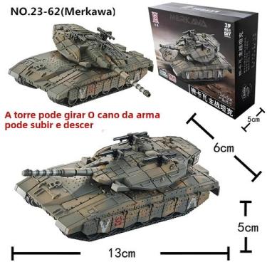 Imagem de Blocos De Montar Da Série Militar M1A2 T90 Leopard Challenger, Modelo 