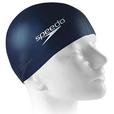 Imagem de Touca de Natação Speedo Lisa Silicone JR Infantil, Único, Marinho