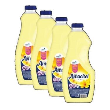 Imagem de kit 4 Amaciante De Roupas Amacitel Luxo 25 Lavagens Diversão 2l