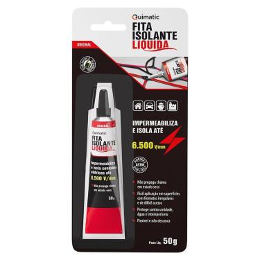 Imagem de Fita Isolante Líquida BP1 Melhor Cobertura Isolamento Conexões Elétricas Fios Finos Preta Quimatic Tapmatic 50G