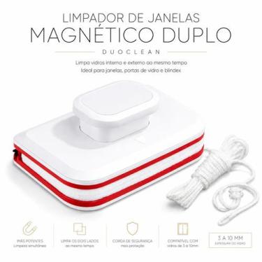 Imagem de Limpador de Janelas Magnético Duplo com Corda Limpa Vidros Escova Lava