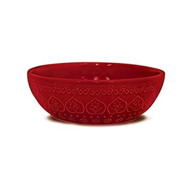 Imagem de Bowl em Cerâmica 523 ml Relieve Vermelha Martiplast - MTP 684