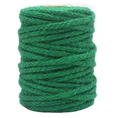 Imagem de Tenn Well Green Garden Twine, 100 pés x 5 mm de largura corda de juta trançada para jardinagem, artesanato, embalagem e embalagem