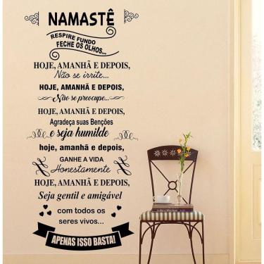 Imagem de Adesivo Decorativo De Parede Frase Saudação Namastê