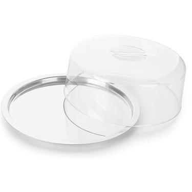 Imagem de Porta Bolo Boleira Redonda 27.5Cm Parto Tampa Forma Inox