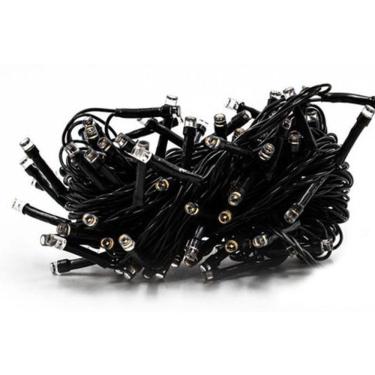 Imagem de Pisca Pisca Luzinha 100 Led Reforçado Prova D`Água 3,9W 220V Fio Verde 10M