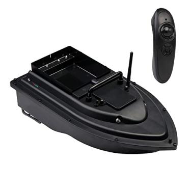 Imagem de Barco RC, Yuwao RC Isca de Pesca Barco RC Barco Localizador de Peixe 0.75kg Carregando 500M Controle Remoto Motor Duplo Luz Noturna 12000mAh Bateria de Grande Capacidade