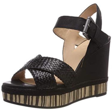 Imagem de Geox Sandália feminina D Yulimar C salto plataforma, Preto C9999, 7.5