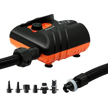 Imagem de Domary Inflador elétrico, Bomba de ar elétrica 16psi compressor de ar de alta pressão mini inflador de pneus portátil 110 w para prancha de stand up paddle barco inflável para piscina
