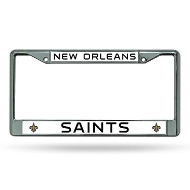 Imagem de Moldura para placa de licença cromada padrão NFL New Orleans Saints