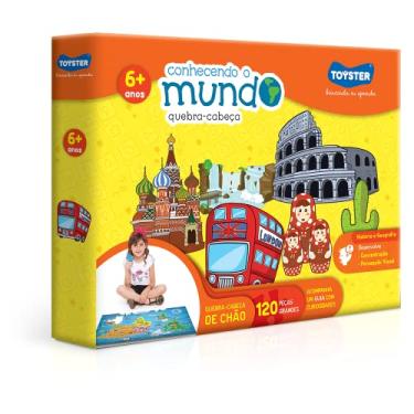 Imagem de Toyster - Quebra-cabeça - Conhecendo o Mundo - 120 Peças Grandão