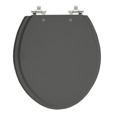 Imagem de Assento Laqueado Oval Cinza Escuro  Amber  Tampa Vaso Univ