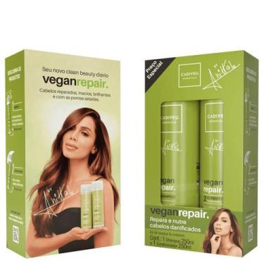 Imagem de Cadiveu Kit Shampoo E Condicionador Vegan Repair Anitta 250ml