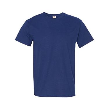 Imagem de Fruit of the Loom Men's Short Sleeve Crew Tee, Large - Admiral Blue
