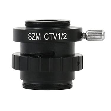 Imagem de Adaptador de microscópio 0,5 x 0,35 x 1 lente de montagem C SZM 1/2 1/3 adaptador CTV para acessórios de microscópio de microscópio estéreo trinocular (cor: SZM CTV 1-2)