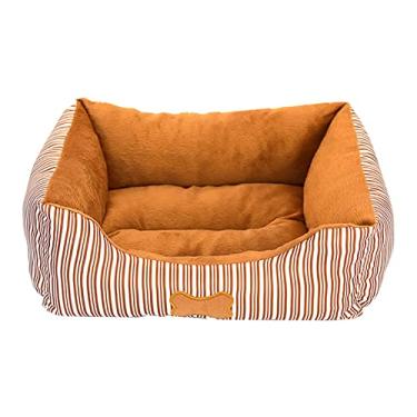 Imagem de Cama de cachorro de estimação para cães camas de cachorro cama para animais de estimação sofá cama de cachorro para dormir confortável lavável na máquina para cães médios e grandes cama de cachorro, amarelo, M