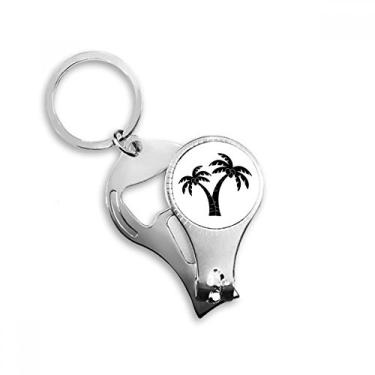 Imagem de Coco árvore planta contorno praia alicate anel chaveiro abridor de garrafa cortador