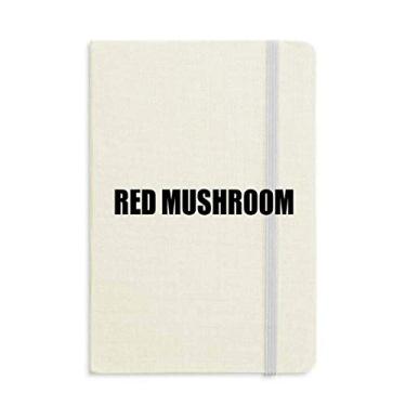 Imagem de Caderno de alimentos vegetais cogumelos vermelhos capa dura diário clássico presente A5