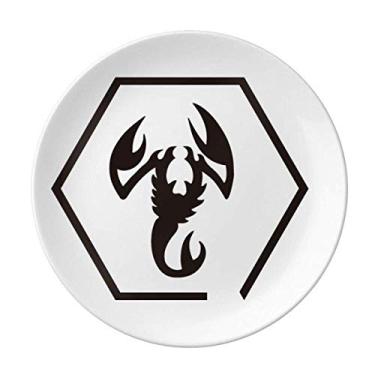 Imagem de Scorpions Prato decorativo de porcelana para insetos naturais cercados