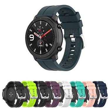 Imagem de Pulseira 22mm Silicone LTimports, compativel com Amazfit GTR 47mm - Gtr4/Gtr3/Gtr2 - Stratos 2/3 - Galaxy Watch 46mm Sm-R800 - Gear S3 Frontier - Galaxy Watch 3 45mm (Azul Petróleo)