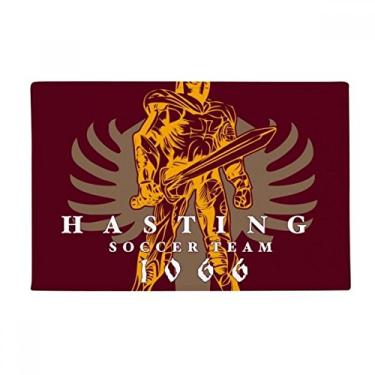 Imagem de DIYthinker Tapete antiderrapante para porta de banheiro com tema de sabre guerreiro da Middle Age Culture