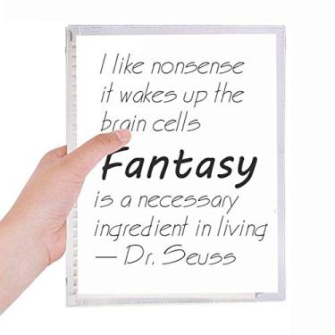 Imagem de Caderno de anotações Fantasy Is The Ingredient In Life com folhas soltas e diário recarregável