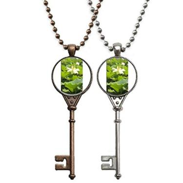 Imagem de OFFbb-USA Withered Lotus Sun Art Deco Presente Fashion Chaveiro Colar Pingente Joias Decoração de Casal