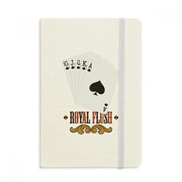 Imagem de Caderno de anotações Spade Royal Flush com estampa de 10 a A, capa dura oficial, diário clássico