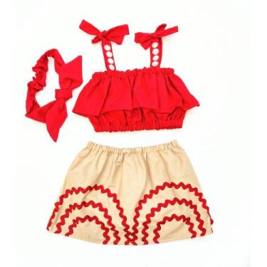 Conjunto Romper Body Moana Mesversario Roupa De Bebe Menina