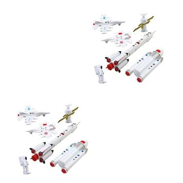 Imagem de ibasenice 2 Conjuntos 7 Unidades Modelo De Aviação Modelo De Avião Modelo De Aeronave Brinquedo Quebra-cabeça