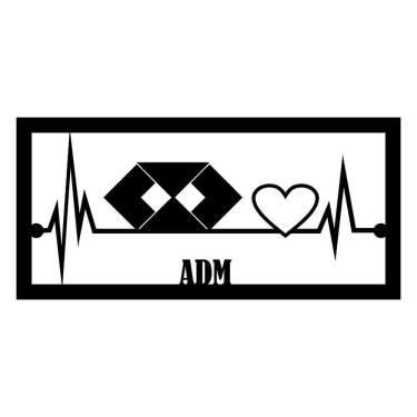 Imagem de Quadro Administração 60cmx29cm - Cria Arte Laser Preto