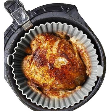 Imagem de Cesta de silicone Air Frayer Forma Silicone reutilisavel reciclavel Assadeira De Silicone Forma Para Fritadeira Airfryer 19cm Reutilizável E Antiaderente Limpeza Fácil e Muito Resistente Livre de BPA, Prático E Fácil De Manusea - BELLA NET