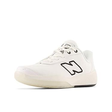 Imagem de New Balance Tênis feminino FuelCell 996 V5 Hard Court, Branco/preto, 12 Wide