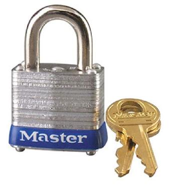 Imagem de Cadeado laminado MASTERLOCK CO 7KA 1-1/8", 1 trava com 2 chaves (pacote com 1)