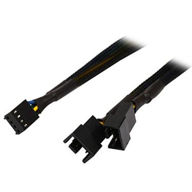 Imagem de Funnytoday365 Capa de rede preta com capa de 15 cm 1 a 2 placa-mãe 4 pinos Molex CPU Case 4 pinos Pwm ventilador de resfriamento divisor hub cabo adaptador de alimentação