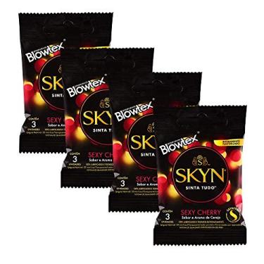 Imagem de Kit 4 Pacotes Preservativo Skyn Sexy Cherry C/ 3 Unidades Cada