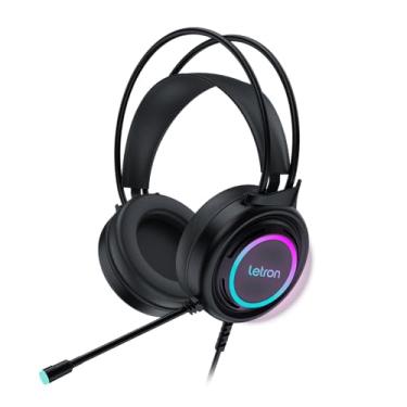 Imagem de HEADSET GAMER PLAYER PLUS LED 7 CORES 2M DRIVER 50MM PRETO LETRON