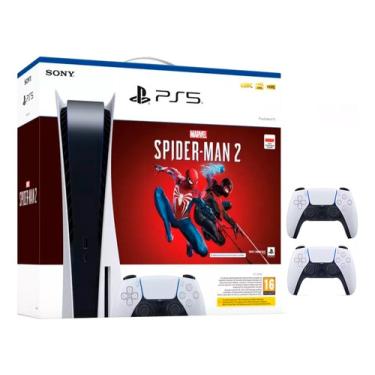 Imagem de Console Playstation 5 Disco -2 Controles Ps5 + Jogo Malvel's Spider Man 2 1 Ano Garantia Sony Brasil PlayStation
