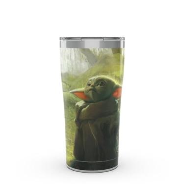 Imagem de Tervis Copo de viagem Star Wars - The Mandalorian Child Gazing com isolamento triplo mantém as bebidas frias e quentes, 590 ml Legacy, aço inoxidável