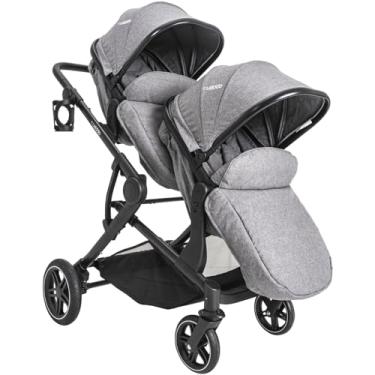 Imagem de Carrinho para Gemeos Berço Passeio Moises Kiddo Pair Cinza