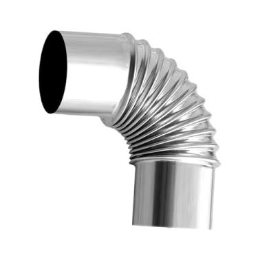 Imagem de harayaa Tubo de Fogão Cotovelo Aquecedor a Gás Reposição Tubo de Escape Fogão Lareira Tubo de Fogão Chaminé Tubo de Gás para Caminhadas Tendas Quentes Fogão, 70 mm