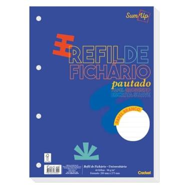 Imagem de Caderno Colegial Pautado Perfurado Papel Branco 40 Folhas