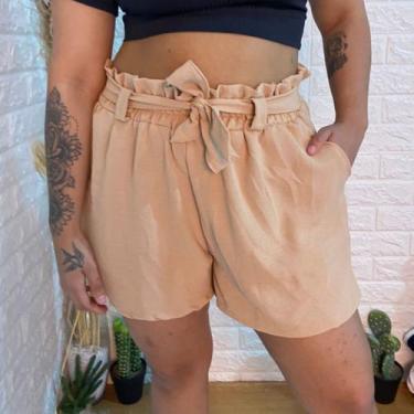 Imagem de Shorts Feminino Plus Size Com Laço Estilo Elegância E Conforto Soltinh