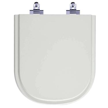 Imagem de Assento Sanitário Laqueado Soft Close Life Cinza Prata (Cinza Claro) para vaso Celite