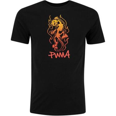 Imagem de Camiseta Masculina Puma Manga Curta Training Flames